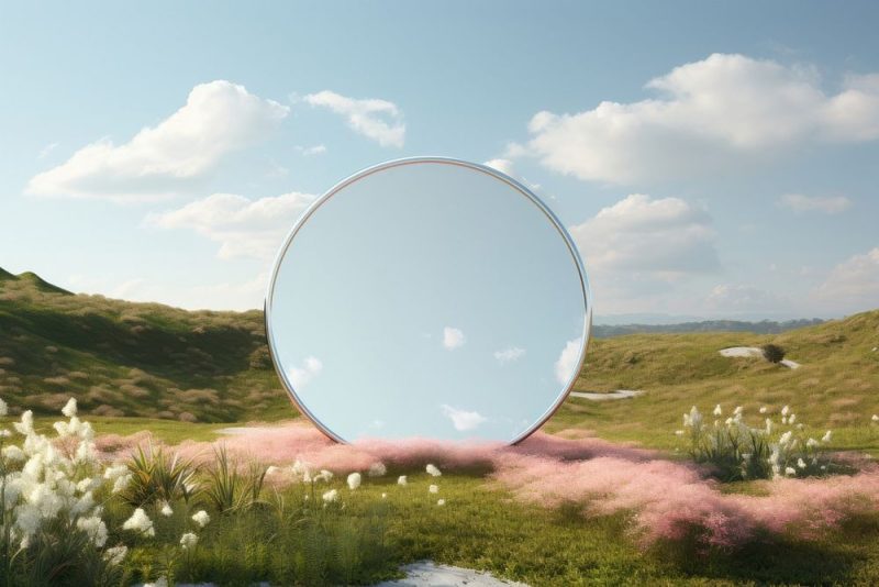 Mirror landscape outdoors nature.