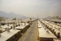 Pilgrim tents to perform Mabit at Muzdalifah in Mina, Saudi Arabia