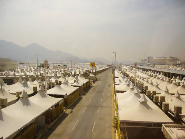 Pilgrim tents to perform Mabit at Muzdalifah in Mina, Saudi Arabia
